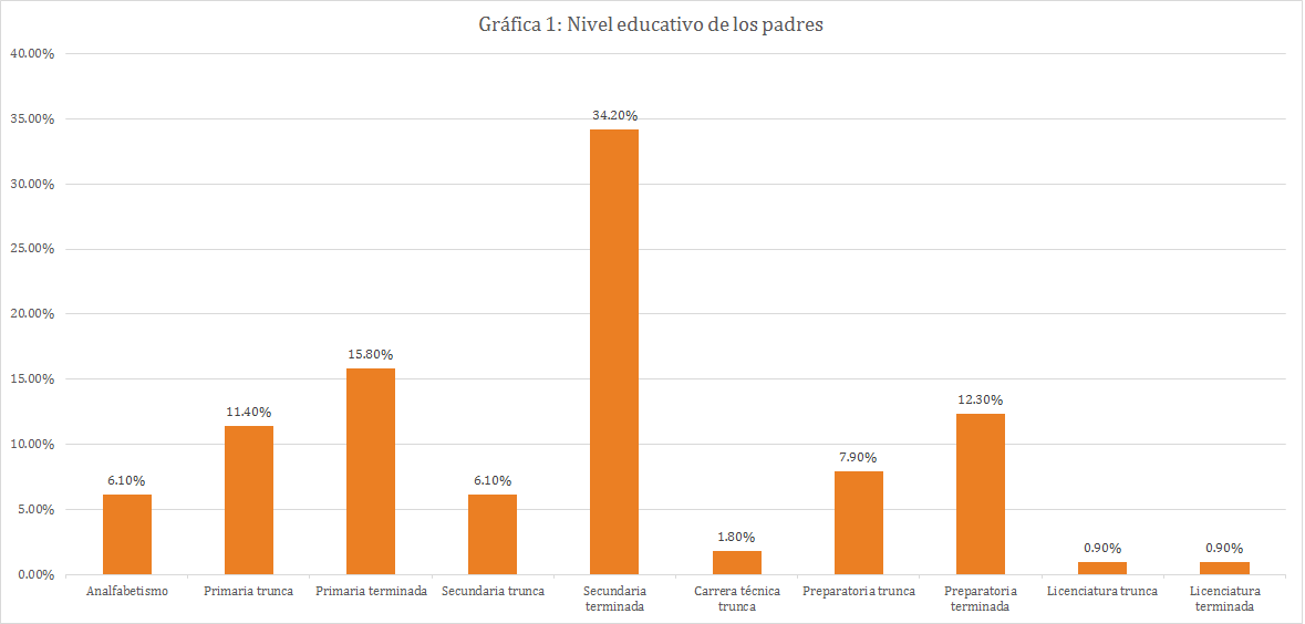Gráfica - nivel educativo de los padres