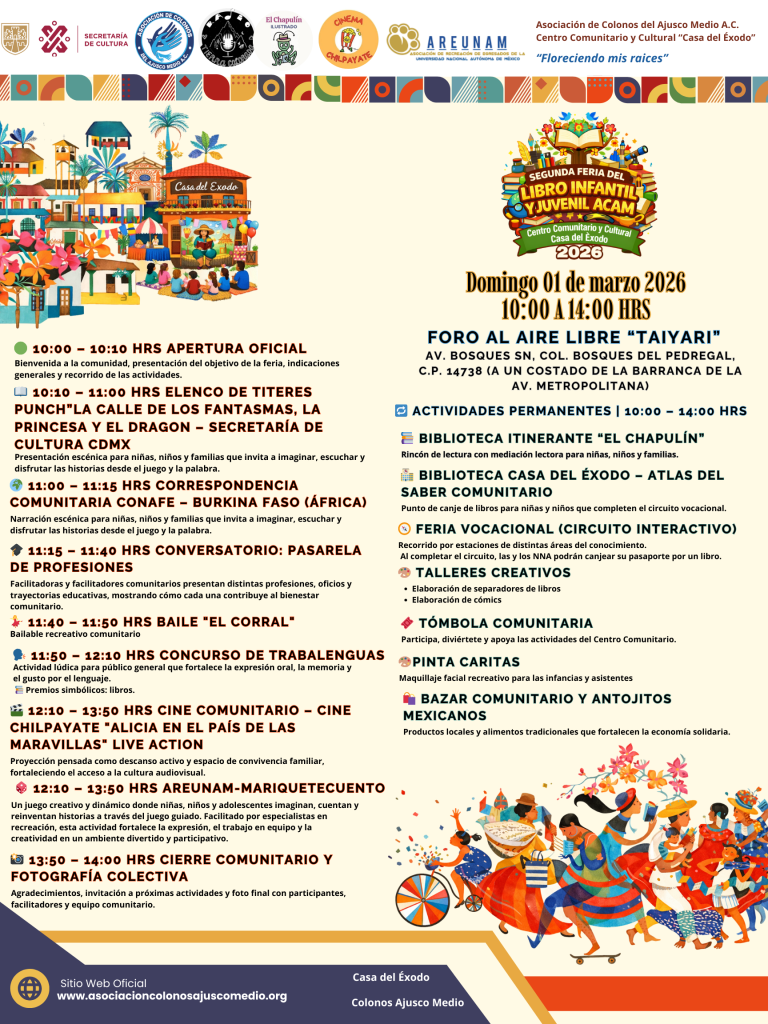 Carteles de los eventos comunitarios